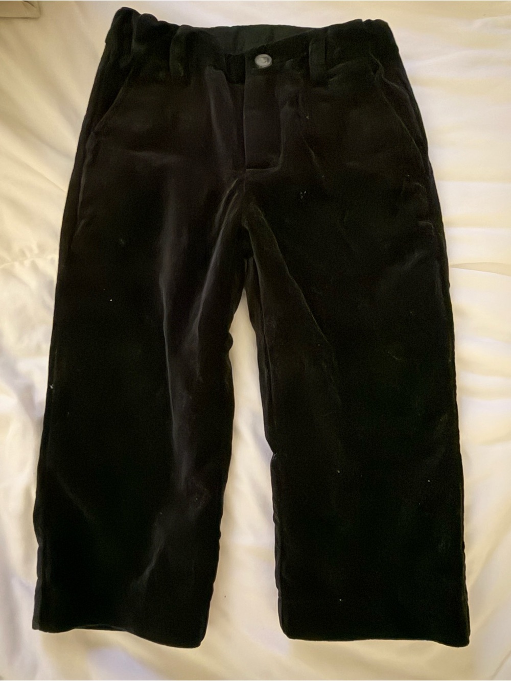 Janie and Jack Boys The Velvet Party Pant | Black | 18-24 months